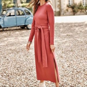 J. Jill Terracotta Long Sleeve Dress